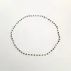 Lii Ji Genuine Black Spinel 3mm 925 Sterling Prata Banhado Handmade Garganta delicada 45cm para presente