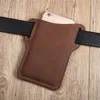 Upgrade New Men Leather Vintage Pack Waist Bag Belt Clip Phone Holster Travel Hiking Cell Mobile Phone Case Belt Pouch Purse8479512