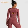 Gutashye 2 Piece Set Ubrania do treningu dla kobiet BRA i Legginsy Nosić siłownia Odzież sportowa Yoga 210802