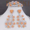 Necklace Earrings Set & GODKI Big Luxury Plum Blossom African Cubic Zircon CZ Nigerian For Women Wedding Beads Bridal