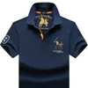 Trend T-shirt Polo Shirt Men's Short Sleeve Lapel Summer Embroidered Horse Clothes Business LargeVzrv