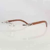 24% de réduction 2023 Montures claires pour hommes et femmes Accessoires sans monture Corne de buffle naturelle Or Lunettes transparentes Frame7133409