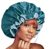 Print Satin Silk Bonnet Large Women Lined Bonnet Sleep Night Cap Head Cover Bonnet Hat b1027