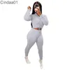 Mulheres Tracksuits Dois Pedaço Calças Designer Sweatsuit Outfits Plissado Drawstring Manga Longa Pullover Calças Terno Elastic Plus Size Roupas