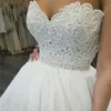 Zj9001 Beach Sweetheart Ball Gown Bröllopsklänning Pärlor Applique Formella Brudklänningar Plus Storlek