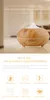 GXDiffuser Humidifier 300ml Aroma Essential Oil Diffuser Wood Grain Ultrasonic Cool Mist Atomizer for Office Home Bedroom Living 9838023