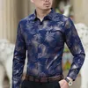 Social Long Sleeve Maple Leaf Designer Shirts Men Slim Fit Vintage Fashions Men's Shirt Man Dress Clothing