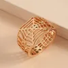 Vintage Copper Spiderweb Wide Ring för kvinnor Män Punk Hollow Out Geometriska Gemensamma Ringar 2022 Cool Rock Par Smycken Tillbehör