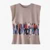 Kreskówka Drukuj T Shirt Dla Kobiet O Neck Krótki Rękaw Hit Kolor Luźne Koszule Kobiety Letnia Odzież Moda Stylowa 210531