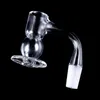 Quartz clair Banger avec boule narguilé seau sans couture entièrement soudé pour verre d'eau Bongs mélangeur Spin Banger bord biseauté accessoires pour fumer FWQB16