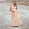 #57 Pregnancy Clothes Short Sleeve Women Pregnants Maternity Photography Props Sequined Solid Dress Vestido Boho Embarazo