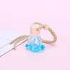 Rose Perfume Bottle Flower Shape Empty Glass Car Essential Oils Pendant Fragrance Bottles Air Freshener