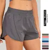 Executando Shorts Mulheres 2 em 1 Ginásio Yoga Fitnes Esportes Dupla-Deck Jogging Calças de treino com bolsos