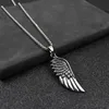 Pendant Necklaces 2021 Classic Feather Necklace Men Simple Stainless Steel Box Chain Long For Jewelry Gift7362972