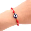 Pulseras de eslabones de cadena de cuerda tejidas a mano, pulsera de mal de ojo azul turco para mujeres y hombres, joyería de moda para amantes