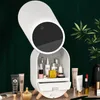 LED Light Desktop Organisateur HD Miroir Creative Maquillage Organisateur Détachable Boîte de rangement cosmétique Boîte de beauté portable Dropshipping 210309