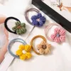 ly corde fille étudiant laine fleur bande caoutchouc peluche bague boule accessoires cheveux intéressants et doux