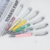 Snowflake Empty Tube Ballpoint Pen Teacher Writing Painting Ball-point Pens DIY Ballpoints Office Business Signature Stationery BH5874 WLY