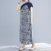 Chinese Style Vintage Women Qipao Dresses Traditional Elegant Cheongsam cotton linen Tang Suit Robe Oriental ethnic Clothing