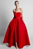 2021 Sexy Back Krikor Jabotyjskie kombinezony suknie wieczorowe z odłączaną spódnicą Sweetheart Red Prom Suknie Nowe Design Spodnie dla kobiet