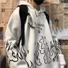 Imprimer Pulls à manches longues surdimensionnées harajuku sweat à capuche plus taille vêtements d'été sweat-shirt femmes style coréen streetwear tops 210928