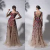 Tony Chaaya broderie surjupes 2022 robes De soirée à manches longues fleurs florales robes De bal pour les femmes Robe De soirée