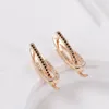 Kolczyki Naszyjnik Kinel 585 Rose Gold Kolczyk Zestawy Zestawy dla kobiet Micro Better Black Natural Cyrkon Twist Finger Bride Wedding Jewelry Set