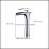 Bathroom Sink Faucets Faucets, Showers & As Home Garden Faucet Waterfall Semi-Open Nozzle Basin High Basin1 Drop Delivery 2021 Gt82D