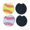 3 Storlek 19 Design Baseball Print Neoprene Bilkustar Bildryck Cup Hållare Kustar för bilkopp Muggar Mat Kontrast Heminredning Tillbehör