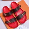 Hot Sale-2021 Designer Kvinnor Slides Sandal Bom Dia Flat Mule Slipper Patent Kanvas Män Kvinnor Strand Slides Gummi Solor Sommar Flip Flops