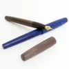 Kaco borda preta / café / azul escovado caneta de fonte de metal com 2 conversores tinta caneta schmidt ef / f / m nib com caixa de presente para escritório y200709
