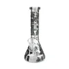 10 inches beaker bong luminous decals hookah glass smoking water pipe dab rigs high quality mix design