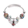 Bracciale classico da donna con gioielli di design di lusso in acciaio inossidabile, ornamenti colorati con api, braccialetto 3440242