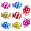 12st Set Colorful Candy Foil Ballongs Set Round Lollipop Foil Balloon för födelsedagsbröllopsfestdekoration