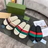 2021 Men Women Slippers Luxury Designer Slides Summer Foam Runner Designers Sandals Striped Platform Shoes Size 35-46 XX-0238