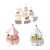 ギフトラップ1PC素敵なミニカップケーキボックス誕生日ベビーシャワーウェディングキャンディーケーキメリーゴーラウンドのおとぎ話