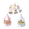 Emballage cadeau 1 pc belle Mini boîte à Cupcake anniversaire bébé douche mariage gâteau de bonbons manège conte de fées