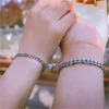 Chains Bracelets For Women Men Fashion Couple Cuff Jewelry Vintage Silver Color Heart charm Magnet Bracelets KoreaTrendy Pulsera