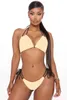 Stor storlek Mini Bikini Set Plus Size String Baddräkt Tie Side Baddräkt för kvinnor Bandage Badkläder Maillot De Bain S-5XL Y0820