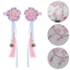 Pinzas para el cabello Barrettes 2pcs Niñas Borla Horquillas Retro Flor Niños Accesorios