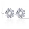 Charm Earrings Jewelry Nehzy 925 Sterling Sier Woman Stud High Quality Retro Simple Cubic Zirconia Original Crystal Drop Delivery 2021 Pinwq