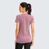 Camisas de manga SYROKAN Camiseta atlética de entrenamiento sin costuras para mujer Camisetas para correr raglán elásticas