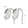 Stud Beadsnice 925 Sterling Silver 12mm Earring Hook French Cabochon Blank Tray Jewelry Making For Woman ID36316