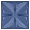 Art3d 50 x 50 cm Wandaufkleber, Marineblau, 3D-Tapetenpaneel, PVC-Blumendesign-Abdeckung, 32 m², für Inneneinrichtung im Wohnzimmer, Schlafzimmer, Lobby, Büro, Einkaufszentrum (12 Stück)