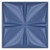 Art3d 50x50cm Väggklistermärken Navy Blue 3D Wallpaper Panel PVC Flower Design Cover 32 kvm, för inredning inredning i vardagsrum, sovrum, lobby, kontor, köpcentrum (12 st)