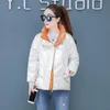 Women's Down & Parkas Stand Collar Thick Bubble Coat Solid Casual Glossy Cotton Padded Jacket For Female Winter Shiny Short Guin22