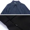 Yosimi осень зима женщин полный рукав фонарик блузка рубашка и черный ремешок платье 2 частей юбка на набросок середины тележка 210604