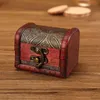 Gift Wrap European Style Jewelry Treasure Chest Case Manual Wood Box Storage Boxes Retro Flower Necklace Holder Best Gift