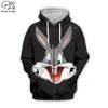 Plstar Cosmos Anime Bugs Bunny Kolny kreskówkowy dres kreskówki Newfashion 3dprint Bluza/Bluza/Kurtka/Men Women Funny S-7 201020 219 286