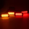 12-24V 12-LED Emergency Lights Super Bright Sync Feature Hazard Warning Strobe Light with Main Control Box Surface Mount 4pcs